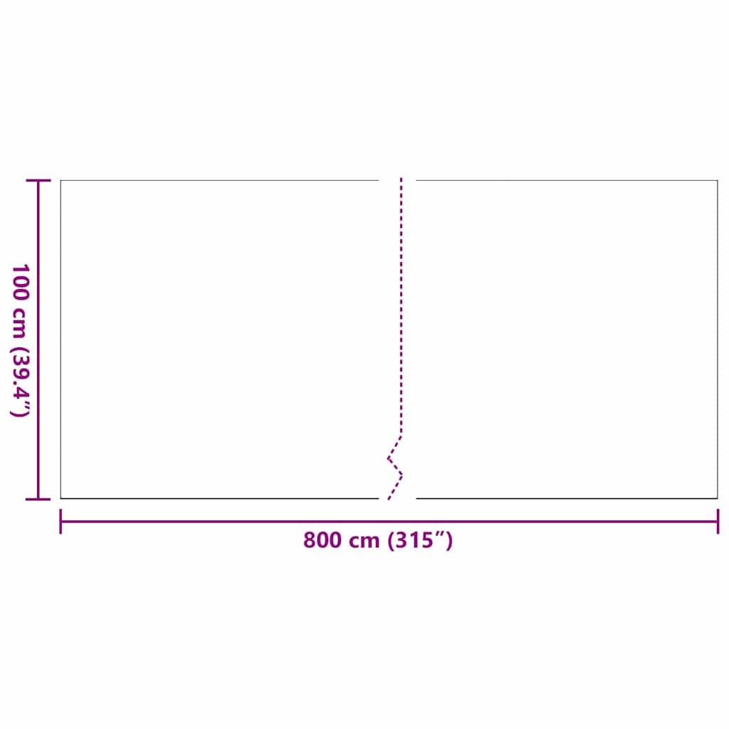 Artificial Grass Black 8 x 1 m Polypropylene